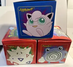3 Pokemon Togepi, Jigglypuff, Poliwhirl Card Lot In 23k Gold 1999 Burger King!! - Image 3