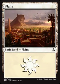 Plains (3) -Foil Light Play MTG Amonkhet - Image 1