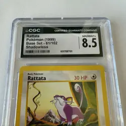 Rattata 1999 CGC 8.5 Pokemon Base Set Shadowless 61/102 - Image 3