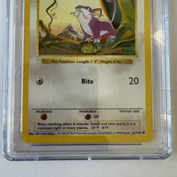 Rattata 1999 CGC 8.5 Pokemon Base Set Shadowless 61/102 - Image 5
