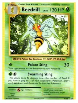 Beedrill - XY Evolutions Set - 7/108 - Rare - Pokemon Card - Image 1