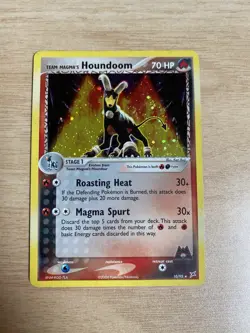 Pokemon TCG Team Magma's Houndoom Holo Card 10/95 - Image 1