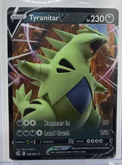 Pokemon TCG - Tyranitar V Fusion Strike Ultra Rare - 158/264 - NM/M - Image 1