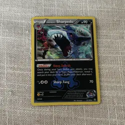 Team Aqua's Sharpedo 21/34 Double Crisis Holo Rare 2015 English Pokemon TCG - Image 3