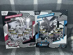 (Set of 2) Pokemon TCG Black Bolt & White Flare Binder Collection, NEW & SEALED - Image 1