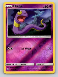 Ekans 26/68 Common Hidden Fates Pokemon Reverse Holo NM - Image 1