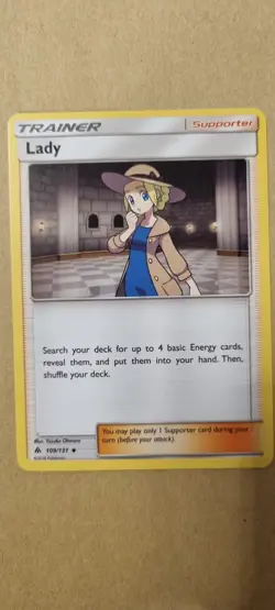 Lady - Pokemon TCG - LP - Uncommon - Forbidden Light - Free UK P&P - Image 1