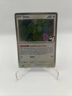 Ditto 132/165 Cosmos Holo Prize Pack Stamped Series 6 Pokemon TCG 151 Mew Swirl - Image 1