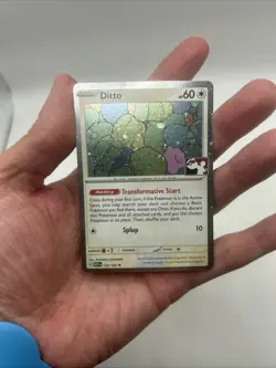 Ditto 132/165 Cosmos Holo Prize Pack Stamped Series 6 Pokemon TCG 151 Mew Swirl - Image 4