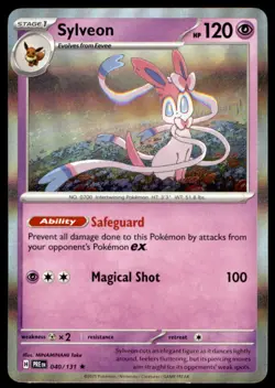 Sylveon 040/131 Holo Rare Prismatic Evolutions Pokemon Holo Near Mint - Image 1