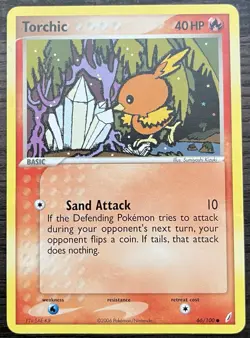 Torchic 66/100 Pokemon TCG EX Crystal Guardians Common Light Play LP - Image 1