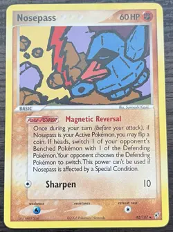 Nosepass 42/107 Pokemon TCG EX Deoxys Uncommon MINT NM - Image 1