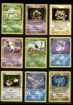Vtg Pokemon Lot Binder Collection WOTC Rare Mew Mewtwo Eevee Machamp 1st Edition - Image 1
