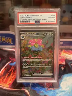 PSA 8 Pokemon 151 Special Illustration Rare SIR Venusaur EX MEW EN 198/165 NM/MT - Image 1