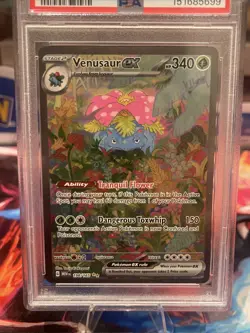 PSA 8 Pokemon 151 Special Illustration Rare SIR Venusaur EX MEW EN 198/165 NM/MT - Image 3