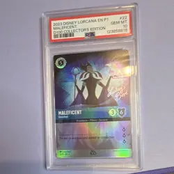 Disney Lorcana Maleficent-Uninvited Alt Art Collector's Ed Foil PSA 10 #22 EN - Image 1