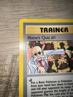 Blaine’s Quiz #1 | Gym Challenge WOTC 2000 | Trainer | Vintage Pokemon Card LP - Image 5