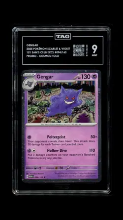 Pokemon Gengar 151 094/165 Cosmos Holo TAG 9 Graded Card from Mini Tin - Image 1
