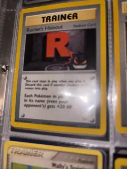 vintage pokemon trainer cards Team rockets Hidout - Image 1