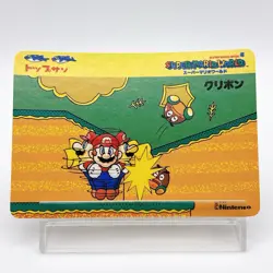 Super Mario World Top Sun Goomba Card Nintendo Japan Anime TCG Rare - Image 1
