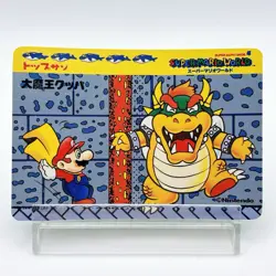 Super Mario World Top Sun Bowser Card Nintendo Japan Anime TCG Rare - Image 1