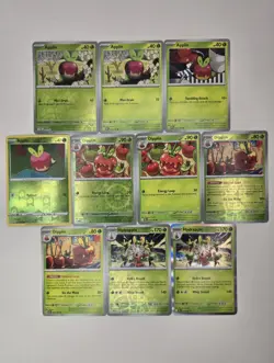 Pokemon Card Lot Of 10 Various Applin Dipplin Hyrdapple Collection Reverse Holo - Image 1