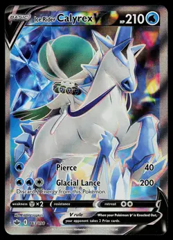 Pokemon Card - Ice Rider Calyrex V Chilling Reign 163/198 Ultra Rare - Image 1