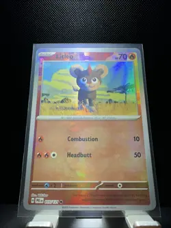 Litleo 015/131 SV Prismatic Evolutions Master Ball Reverse Holo Pokemon Card NM - Image 1