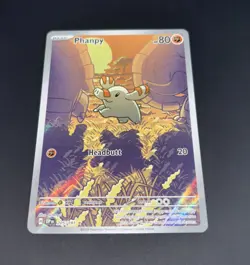 Pokemon TCG Phanpy Illustration Rare Holo Card 205/191 Sv08: Surging Sparks - Image 1