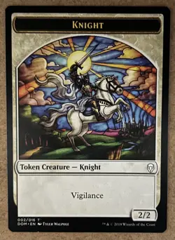 Knight Token - Dominaria - NM MTG - Image 1
