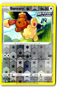 Buneary 212/264 Common Fusion Strike Pokemon Reverse Holo Lightly Played - Image 1