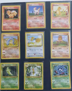 “Lot cartes Pokemon Wizards FR Vintage Base Set Jungle Fossile Salameche... - Image 1