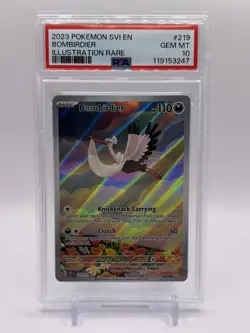 Pokemon Bombirdier Scarlet & Violet Illustration Rare #219 PSA 10 Gem Mint - Image 1