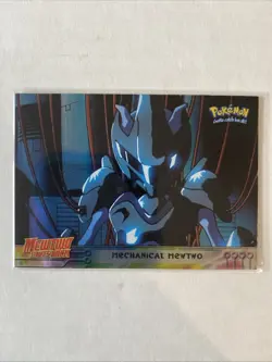 Pokemon Topps Mewtwo Strikes Back Movie #6 Mechanical Mewtwo Holo NM/LP Blue - Image 1