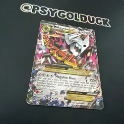 Pokemon TCG Mega Aggron EX Card 94/160 XY Primal Clash Played E5 - Image 2