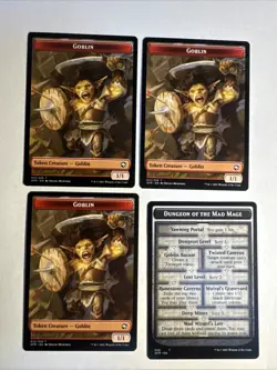 4x Mtg D&D Forgotten Realms Goblin Token NM/M Magic The Gathering - Image 1