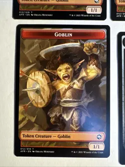 4x Mtg D&D Forgotten Realms Goblin Token NM/M Magic The Gathering - Image 2