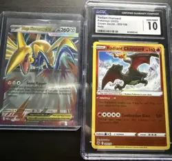 Pokemon TCG Crown Zenith CGC Graded Holo Lot 2: Radiant Charizard 020/159 - Image 1