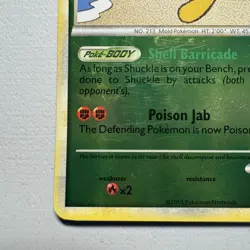 Pokemon Shuckle 11/123 HeartGold SoulSilver Reverse Holo Vintage 2010 TCG Card - Image 5