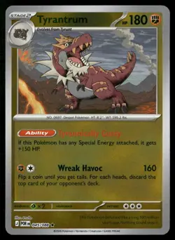 Tyrantrum 045/088 Holo Rare Perfect Order Pokemon Reverse Holo Near Mint - Image 1