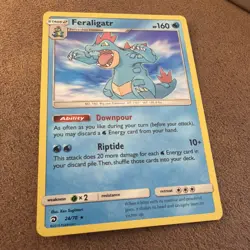 Pokemon TCG Feraligatr Dragon Majesty 24/70 Holo Holo Rare LP - Image 1