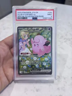 Pokemon Card - Journey Together Lillie's Clefairy EX Card 184/159 Graded PSA 9 - Image 1