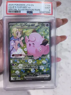 Pokemon Card - Journey Together Lillie's Clefairy EX Card 184/159 Graded PSA 9 - Image 4