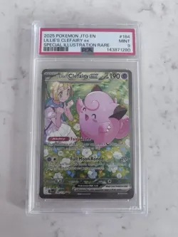 Pokemon Card - Journey Together Lillie's Clefairy EX Card 184/159 Graded PSA 9 - Image 5