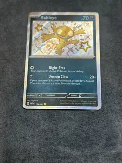 Pokemon TCG Sableye Shiny 184/091 Paldean Fates Set Near Mint - Image 3