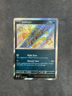 Pokemon TCG Sableye Shiny 184/091 Paldean Fates Set Near Mint - Image 4