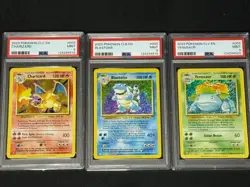 Pokemon Classic Collection Charizard, Blastoise Venusaur, PSA 9 Sequential Set - Image 1