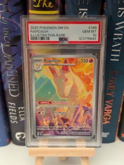 PSA 10 Rapidash 189/182 Pokemon Destined Rivals Illustration Rare Gem Mint - Image 1