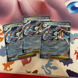 3x Pokemon TCG Mega Greninja ex 022/086 Me04 Chaos Rising Holo In Hand Fast Ship - Image 1
