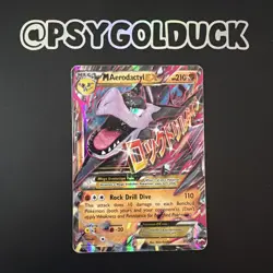 POKEMON TCG MEGA M AERODACTYL EX XY98 HOLO BLACK STAR PROMO HP E7 - Image 1